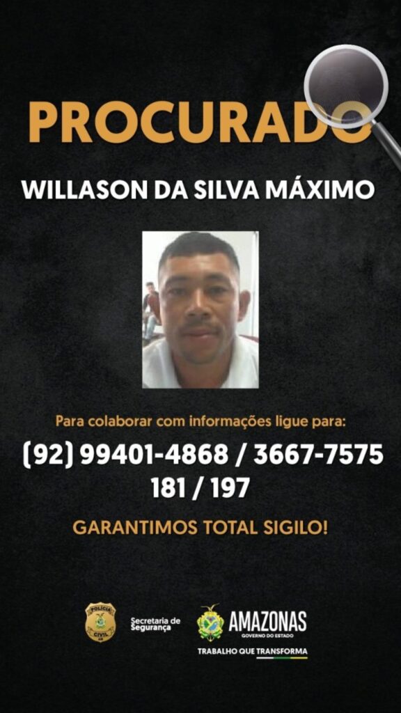 Polícia busca suspeito por invasão de residência, agressão a idoso e ferimento de adolescente grávida no estado do Amazonas