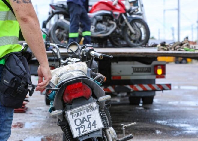 Operação na zona Leste de Manaus remove 14 veículos e aplica 95 multas em ação por um trânsito mais seguro