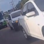 Acidente em série causa congestionamento na Torquato Tapajós durante a manhã de hoje